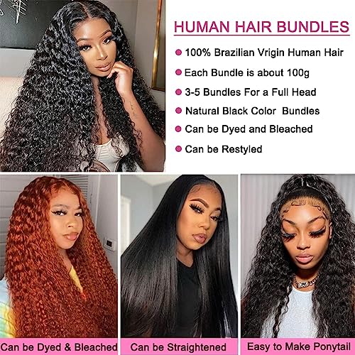100% Remy Curly Human Hair Weaving Bundles 3 Piece Set 10-30 Inches - Image 6