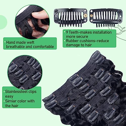 7 Piece Curly Remy Human Hair Clip-In Extensions for Natural Volume and Length - Image 4