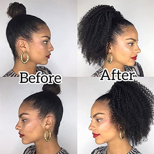 Curly Human Hair Drawstring Ponytail - Image 5