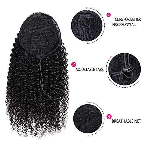 Curly Human Hair Ponytail Extension - Image 3