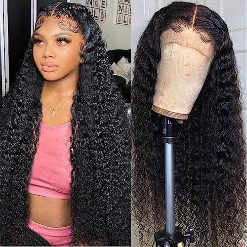 13x4 Lace Front Curly Human Hair Wig for Women, Natural Look, Medium Cap Size
