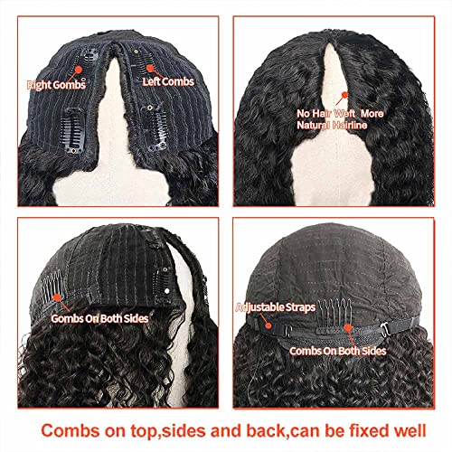Curly U Part Wig with Human Hair - Image 7
