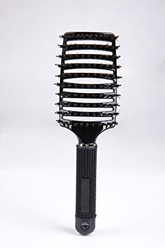 Curved glass brush for hair styling. - Image 9