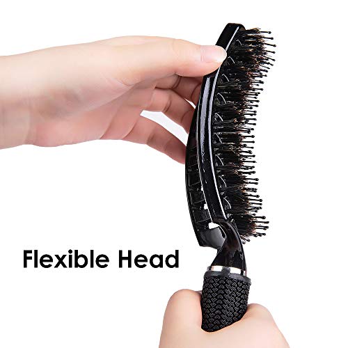 Curved glass brush for hair styling. - Image 5