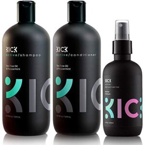 Dandruff-fighting hair spray for healthy scalp.