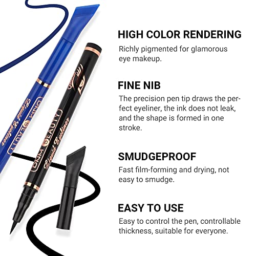 Dark Blue Eyeliner Pencil for Smooth Application and Long-Lasting Wear - Image 4