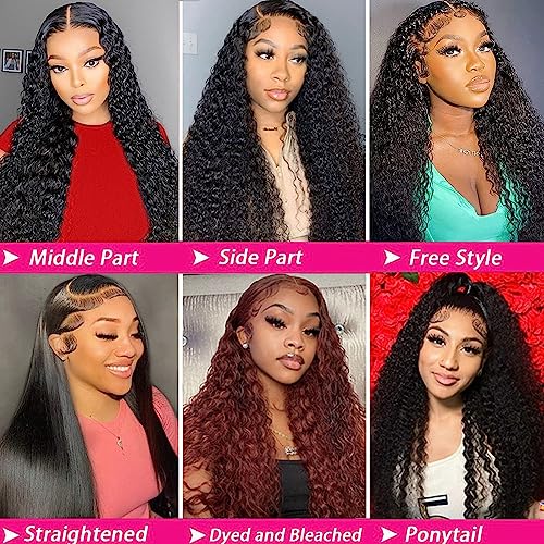 22 Inch Deep Wave Human Hair Wig Natural Look Soft Comfortable Wear - Image 6