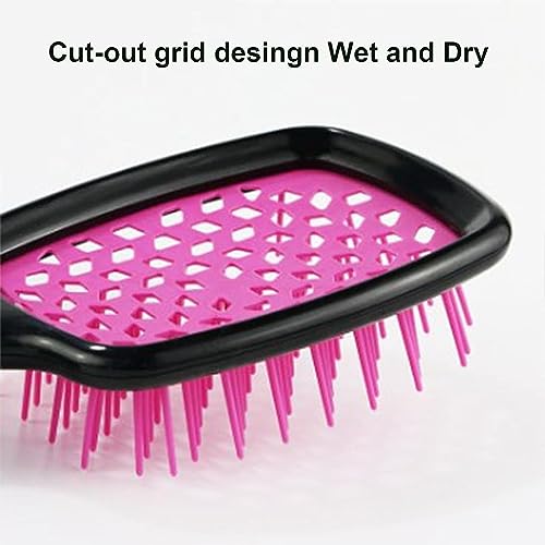 Detangling Hair Brush for All Hair Types, Flexible Bristles, Ergonomic Handle, Black - Image 7