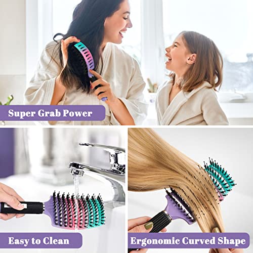 Detangling Hair Brush with Flexible Bristles and Comfortable Grip - Effortless Styling - Image 4