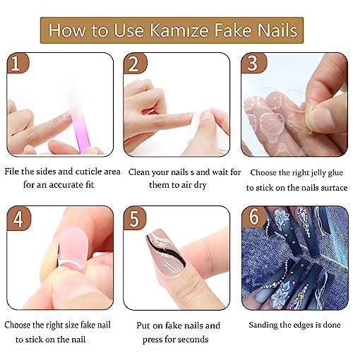 Diamond Design Acrylic Nails - Stylish, Durable, and Easy to Apply for Any Occasion - Image 4