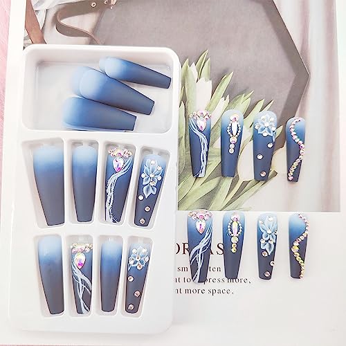 Diamond Design Acrylic Nails - Stylish, Durable, and Easy to Apply for Any Occasion - Image 2