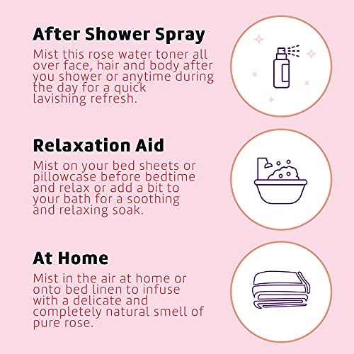 DIY Rose Water Hair Spray Kit for Hydration and Shine, 8 oz Capacity - Image 5
