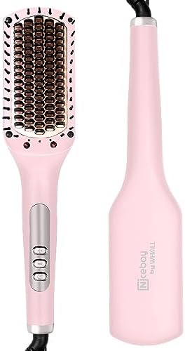 Ergonomic 1-Inch Cordless Automatic Hair Curling Brush for Fast, Effortless Styling