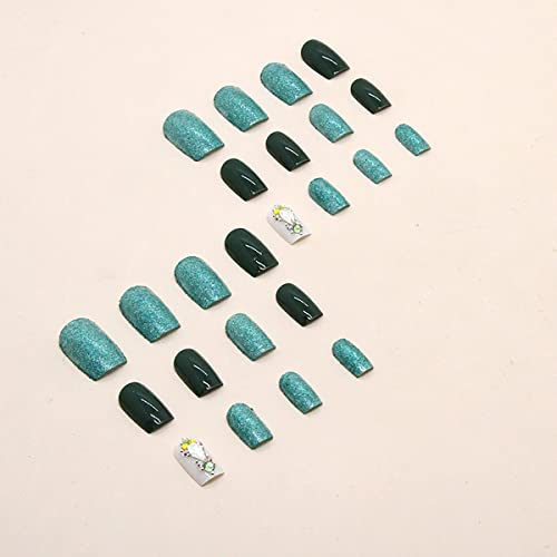 Emerald Green Long Acrylic Nail Kit - Durable & Stylish Salon Quality Set - Image 4