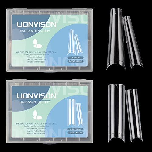 500pc Extra Long Durable Acrylic Nail Tips for Professional Use