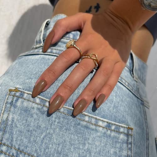 24 Piece Fall Almond Shaped Acrylic Nails for Stylish Nail Art