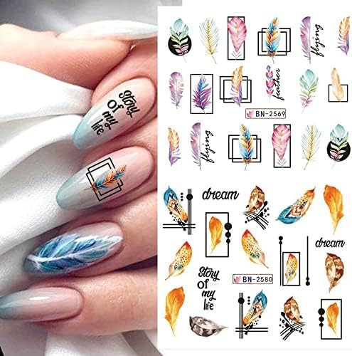 Beginner Feather Design Acrylic Nails Kit with Step-by-Step Tutorial - Image 2