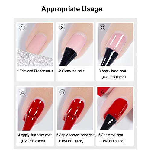 Vibrant 6-Color Gel Nail Polish Set for Long-Lasting Manicures - Image 5
