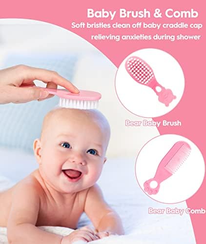 Gentle Newborn Baby Hair Brush with Ultra Soft Bristles for Delicate Scalp Grooming - Image 3