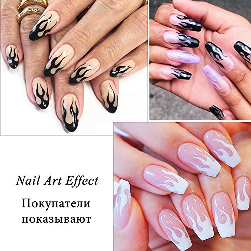 24 Piece Flame Inspired Acrylic Nail Art Design for Stunning Nail Makeovers - Image 4
