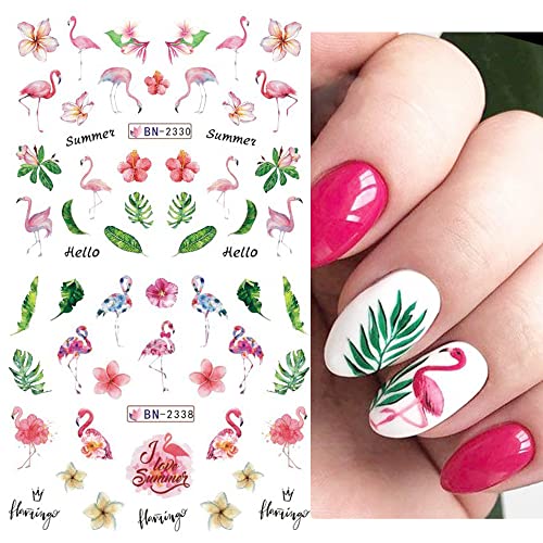 Flamingo Summer Nail Art Set - 24 Piece Acrylic Design Kit - Image 3