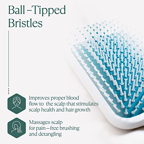 Smooth Styling Flat Hair Brush with Soft Bristles and Ergonomic Handle - Image 3
