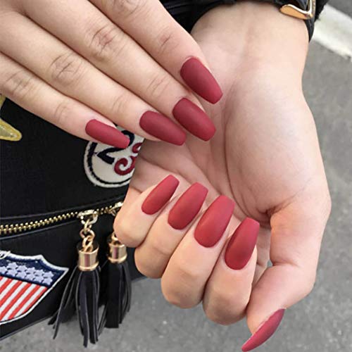 24 Piece Flat Top Acrylic Nail Designs for Stylish Manicure