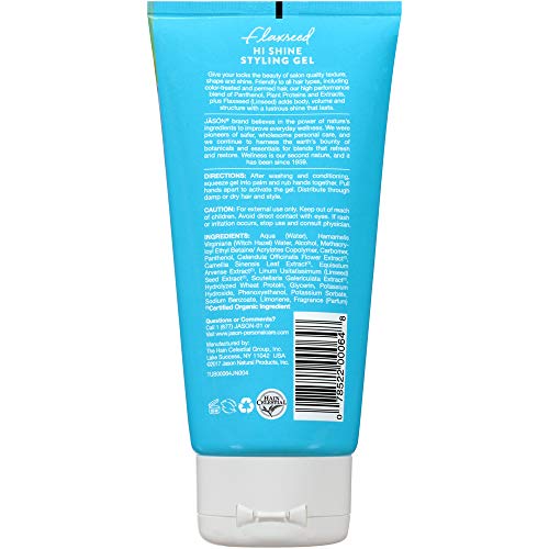Flaxseed Strong Hold Hair Gel for Natural Shine, 8 oz - Image 2