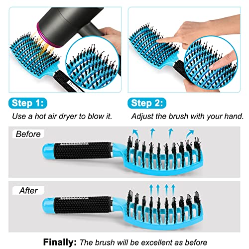 Flexiglide Detangling Brush for All Hair Types - Ergonomic Handle Design - Image 5
