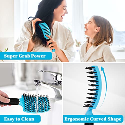 Flexiglide Detangling Brush for All Hair Types - Ergonomic Handle Design - Image 4