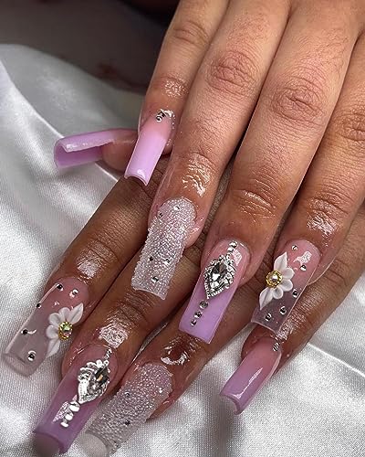 24 Piece Floral Acrylic Nail Art Kit for Stunning Manicures - Image 5