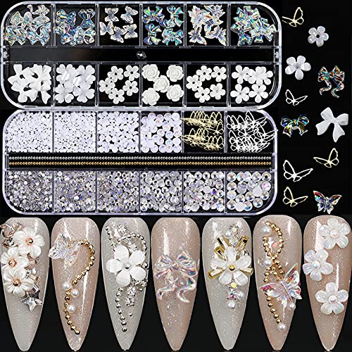 Beautiful Floral Acrylic Nail Art Set for Creative Nail Designs 12 Colors