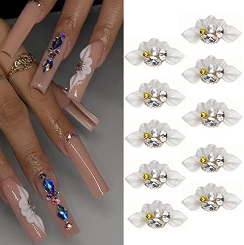 24 Piece Floral Design Acrylic Nails Set for Elegant Nail Art