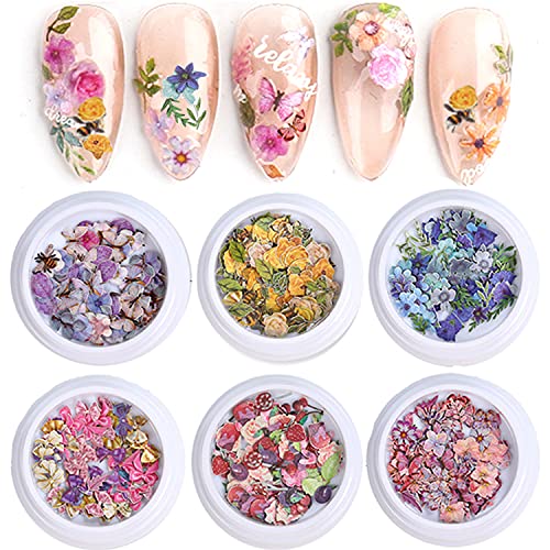 6 Vibrant Flower-Themed Nail Polish Set for Beautiful Manicured Nails
