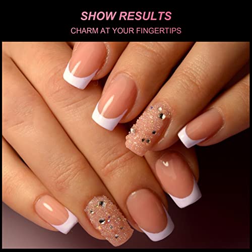 French Tip Round Acrylic Nail Kit - 24 Piece Set for Elegant Nail Art - Image 6