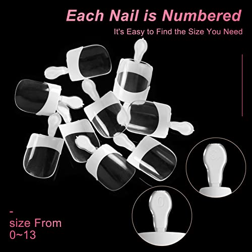French Tip Round Acrylic Nail Kit - 24 Piece Set for Elegant Nail Art - Image 5