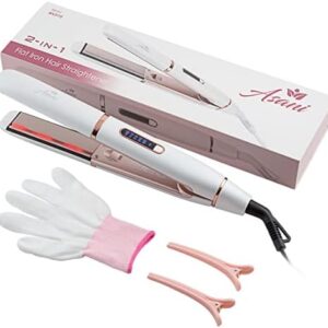 1 Inch Ceramic Plate Frizz-Fighting Hair Straightener for Smooth Sleek Locks