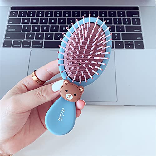 Frustrated child struggles with hair brush. - Image 7