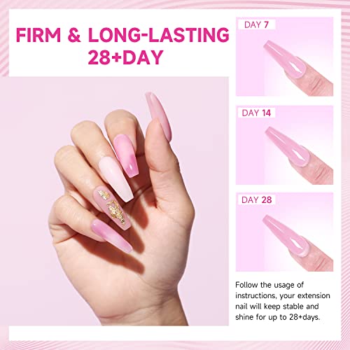 9-Piece Gel Nail Starter Kit with Acrylic Gel for At-Home Nail Art and Design - Image 4
