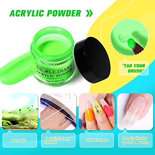 Glow-in-the-Dark Acrylic Nails for Easy Application and Long-Lasting Wear 20 Count - Image 5