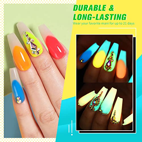 Glow-in-the-Dark Acrylic Nails for Easy Application and Long-Lasting Wear 20 Count - Image 3