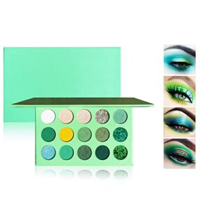Green Eyeshadow Palette with Various Shades