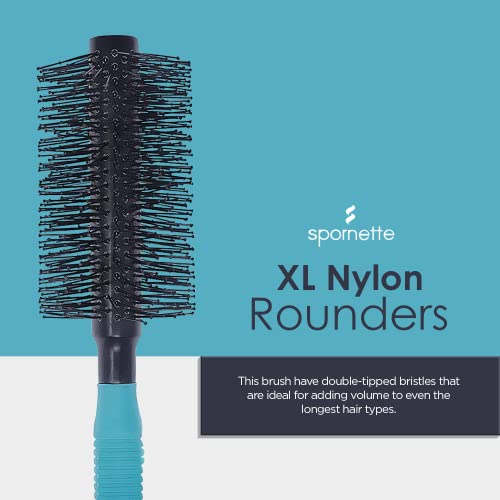 Green Handle Professional Round Styling and Blow-Drying Hair Brush 2-Inch - Image 2
