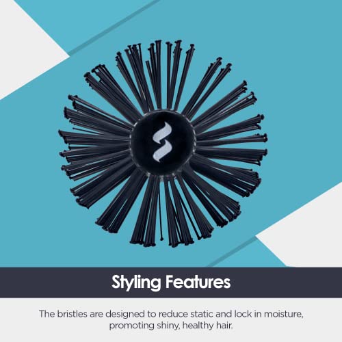 Green Handle Professional Round Styling and Blow-Drying Hair Brush 2-Inch - Image 3