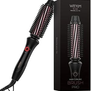 2-in-1 Heated Styling Brush for Effortless Curls and Smooth Hair Finish