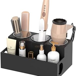 Wall-Mounted Hair Styling Tool Holder for Blow Dryer and Straightener, Extra Large Capacity
