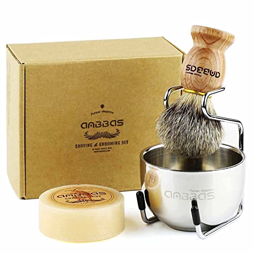 Luxury 3-inch Premium Badger Hair Shaving Brush for Rich Lather