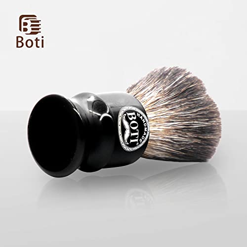 Premium Black Badger Hair Shaving Brush for Luxurious Men's Grooming - Image 2