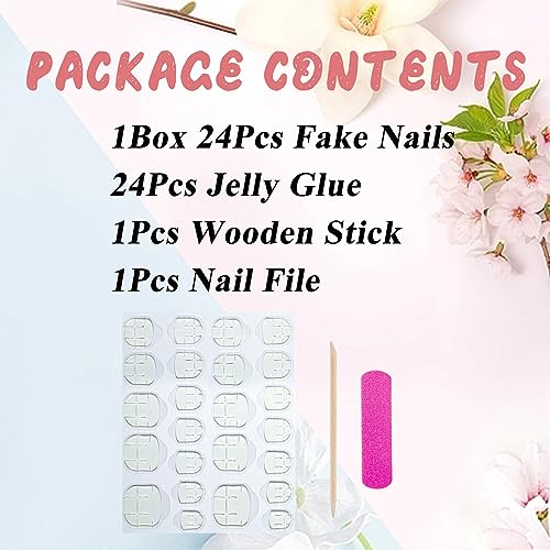Holographic Coffin Acrylic Nail Set for Chic Nail Art - 24 Pieces - Image 5