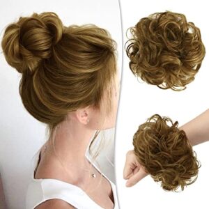 Soft Brown Human Hair Scrunchie Bun Maker for Effortless Elegant Updos